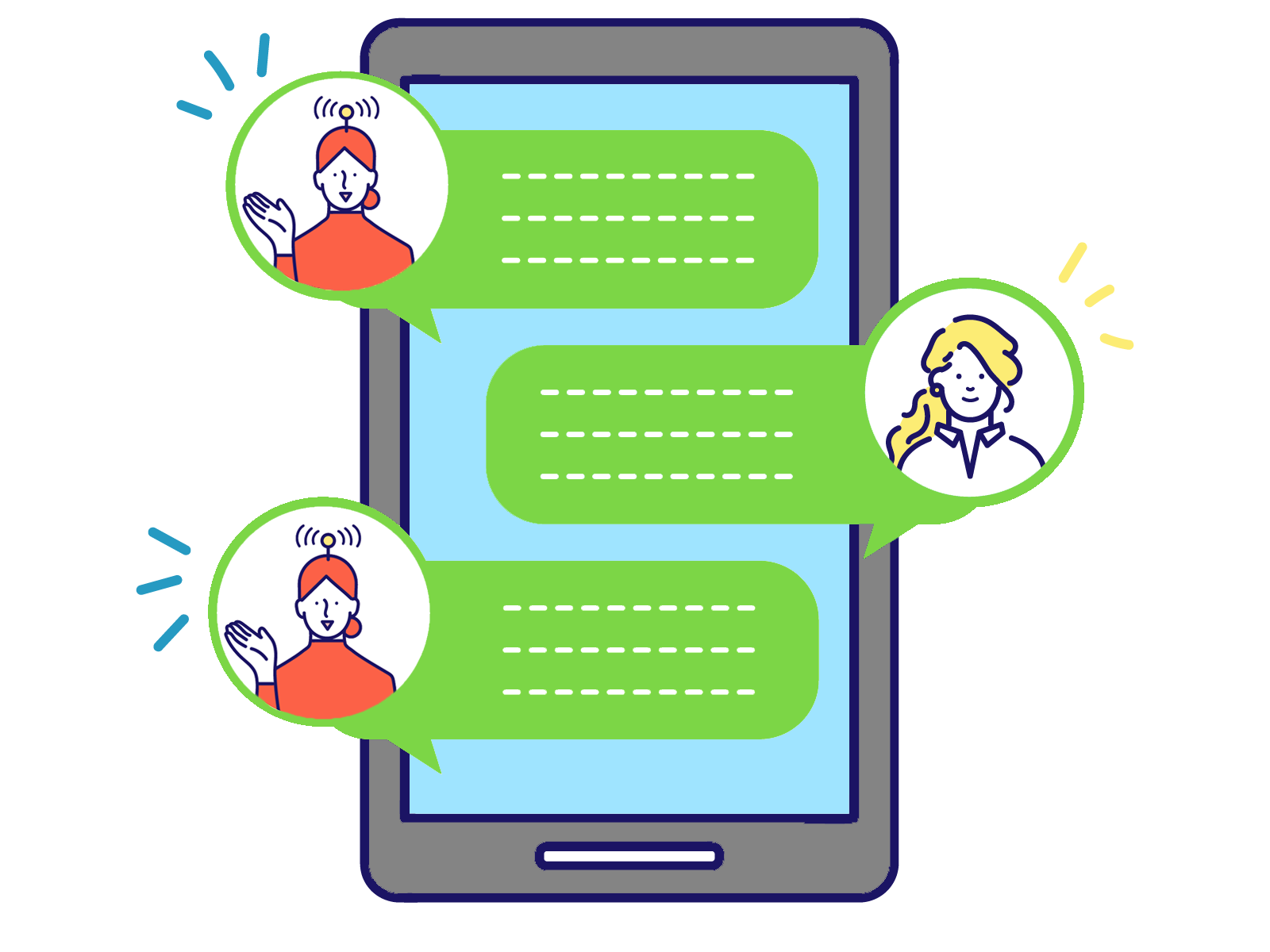 AIチャットの自動応答イメージ